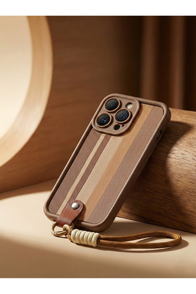 OSG iPhone 16 Pro Max Compatible Premium Camera Protection Phone Case with Leopard Pattern Bracelet