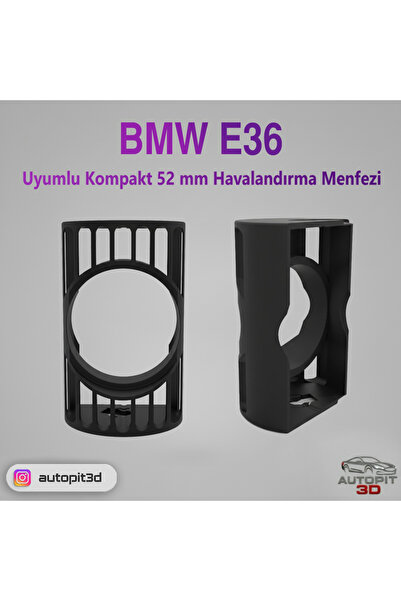 AutoPit 3D BMW E36 için Kompakt 52 mm Havalandırma Menfezi