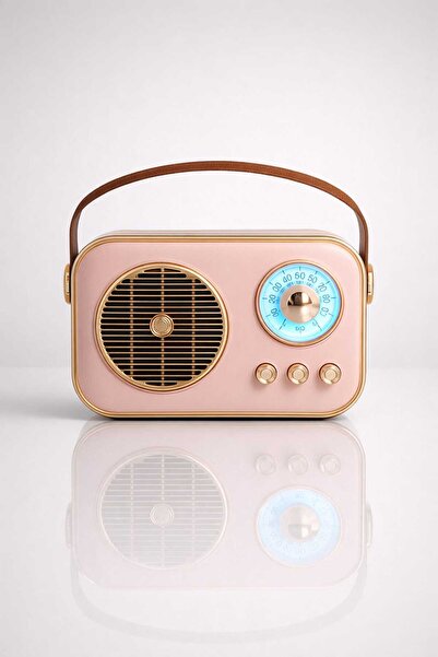 Asel Aksesuarcı Retro Bluetooth Hoparlör - Radyo Görünümlü Taşınabilir Speake...