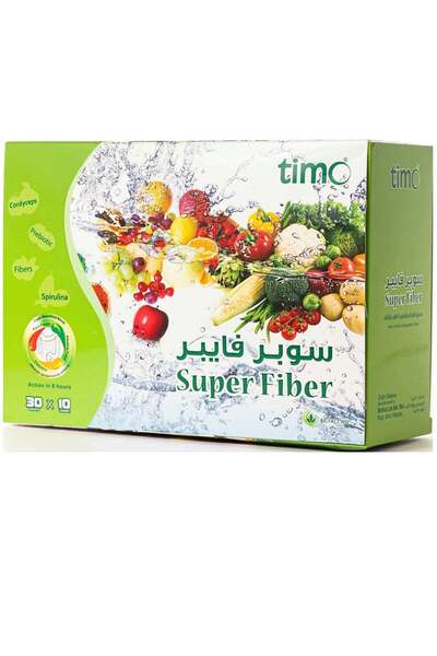 Timo Super Fiber Fruit and Vegetable Powder Rich in Fiber 30 Bags × 10 Grams