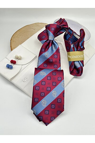 Gutiero ربطة عنق كلاسيكية منقوشة باللون الأحمر