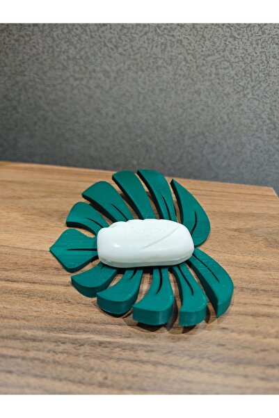 Generic 3D Baskı Yaprak Desenli Sabunluk – Su Tahliyeli Dekoratif Banyo Sabun...
