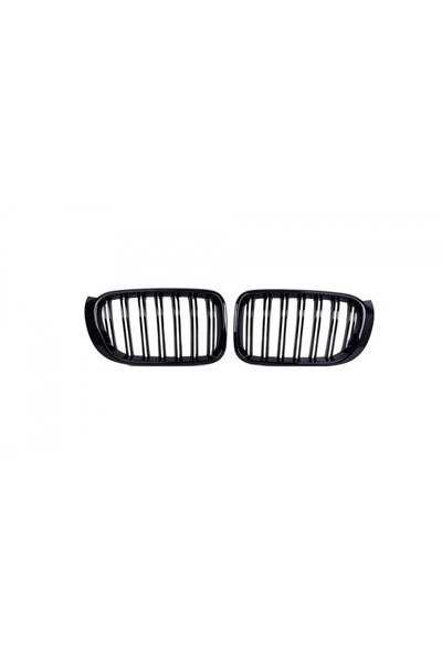 BMW Set of 2 double grilles, glossy black, M Design for X3 F25 Facelift