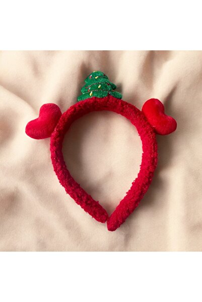 ALS Tasarım Dünyası تاج شعر من القطيفة باللون الأحمر على شكل سانتا كلوز وقلب ...