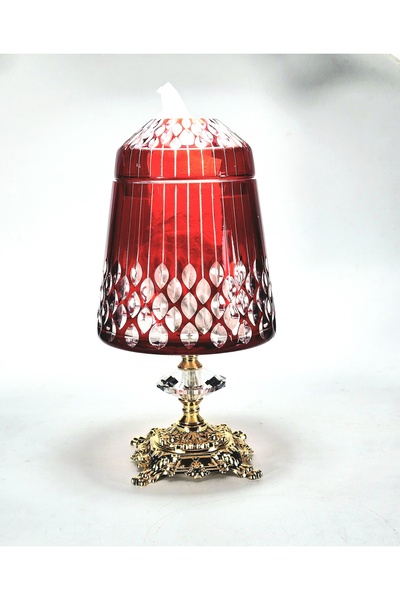 Kristal Market Handcrafted Drop Pattern Covered Pedestal Napkin Holder