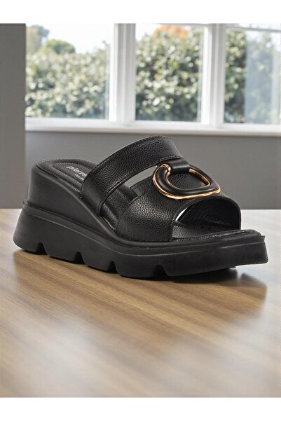 Pierre Cardin 7534 Black Full Orthopedic Daily Women's Slippers