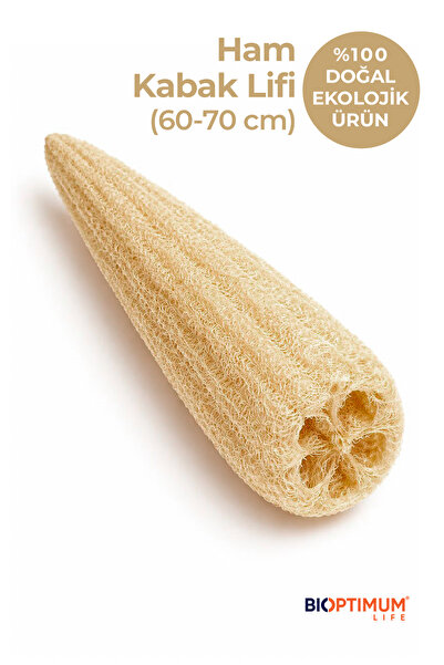 Bioptimum Life Doğal Ham Kabak Lifi 60–70cm (Banyo ve Mutfak İçin Ekolojik Te...