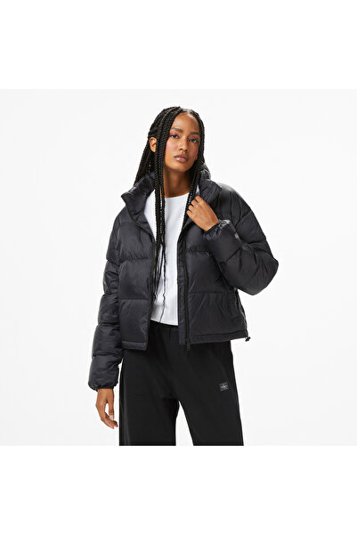 Calvin Klein Graphic Logo Puffer Kadın Siyah Mont