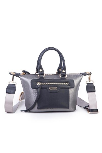 Nas Bag Γυναικεία μίνι τσάντα χειρός και τσάντα αγγελιοφόρου γκρι μαύρο Victoria