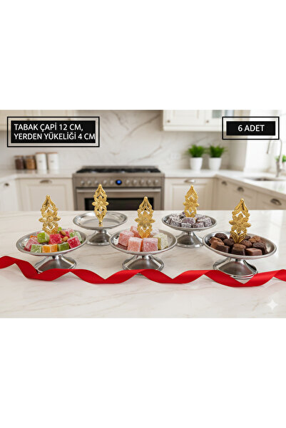 Fiyakalı Ürünler Atölyesi Cozy Nest Ayaklı Şekerlik,Lokumluk,12 cm Tabak Ölçü...