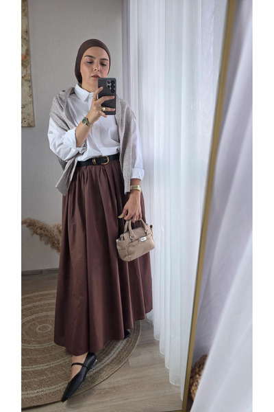 Butik Qustyle Astarlı Etek