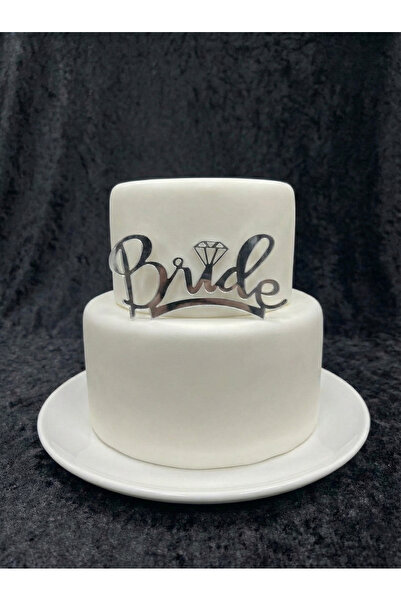 Leyli Kına Bride' Yazılı Gümüş Pasta Önü Süsü Bride To Be Parti Malzemesi Bek...