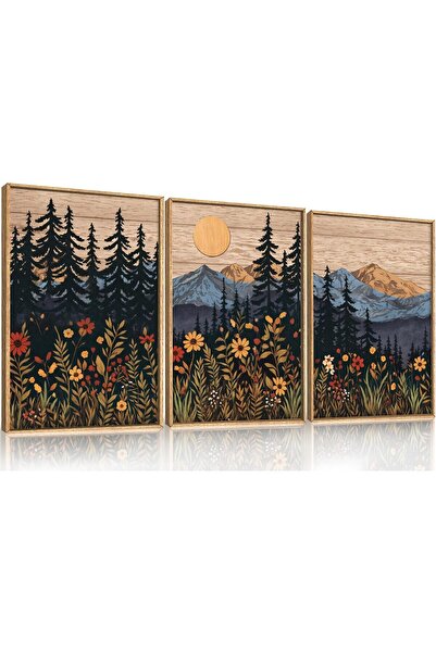 ALAYRA International لوحة فنية جدارية أنيقة تجريدية مؤطرة، مقاس 30 × 40 سم