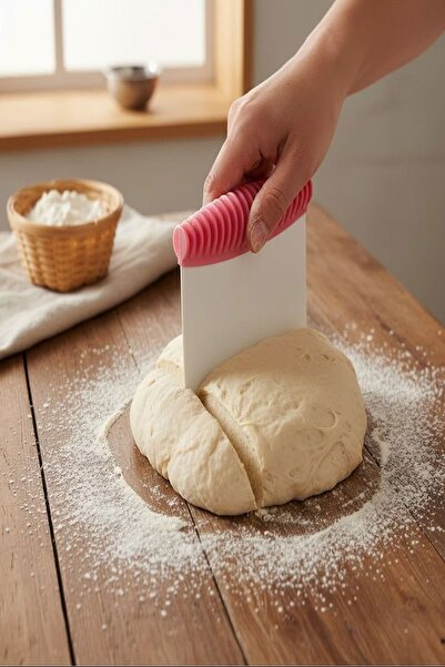 Tanemce 2 Pieces Dough Cutting-Scraping Spatula, New Generation Dough Cutting Knife, Dough Scraping Spatula, 12 cm