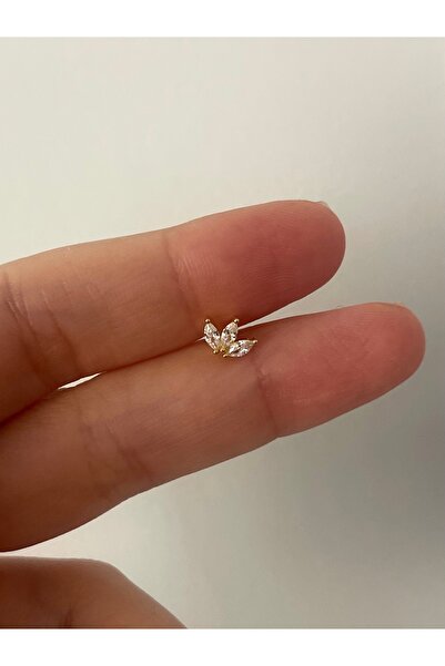 denizden silver Lotus çiçeği gümüş piercing