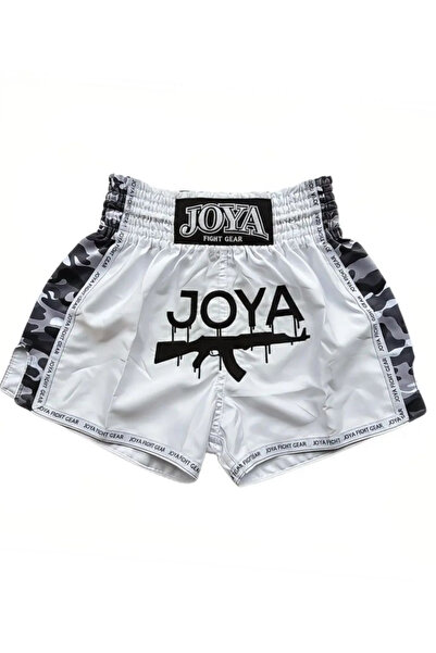 Joya شورت الكيك بوكسينغ والمواي تاي باللون الأبيض