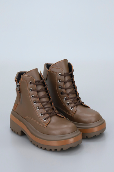 kajal ayakkabı DVMD 102 Μπότες με φερμουάρ με λεπτομέρεια με κορδόνια