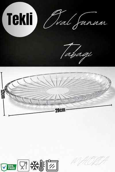 Maloria Oval Sunum Tabağı | Tekli