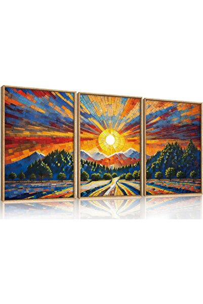 ALAYRA International لوحة فنية جدارية أنيقة تجريدية مؤطرة، مقاس 40 × 60 سم