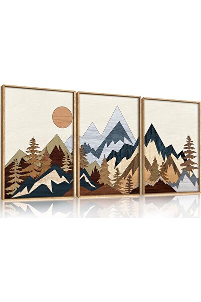 ALAYRA International لوحة فنية جدارية أنيقة تجريدية مؤطرة، مقاس 40 × 60 سم