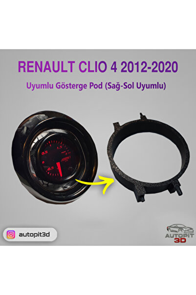 AutoPit 3D RENAULT CLIO 4 2012-2020 Gösterge Pod(Sağ-Sol Uyumlu)