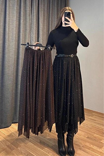 Paraf style Midi Boy and Sparkle Detailed Skirt