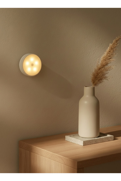 Emal Home Sensörlü LED Gece Lambası - Mıknatıslı Kablosuz Hareket Sensörlü Du...