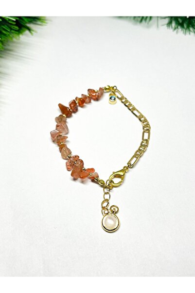Agatella Tasarım Natural Agate Stone Steel Bracelet – Protective Energy, Styl...