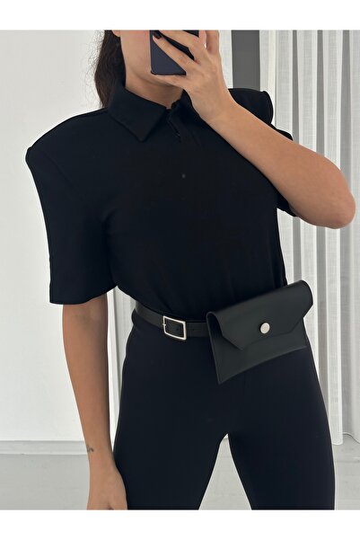 coaksco Women's Black Waist Bag