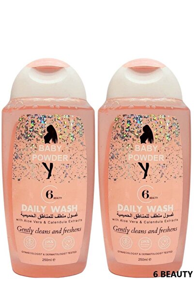 6 Beauty غسول ملطف للمناطق الحساسة برائحة الصبار وبودرة الأطفال