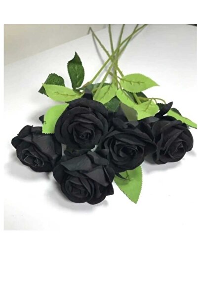 ENRUFLORA 5 Li Siyah Gül Sevgililer Günü Arajman Dekor Masa Süsü