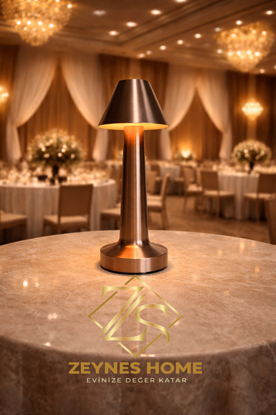 Zeynes Home Şarjlı Kablosuz Dokunmatik Üçgen LED Masa & Üçgen Gece Lambası–Fo...