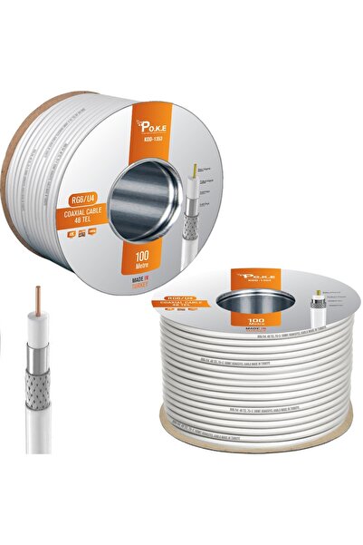 Poke Anten Kablosu RG6/U4 48Tel 0.90 100mt