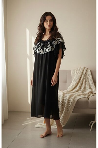 Maison Emarat Premium Floral Lace Detailing Night Dress