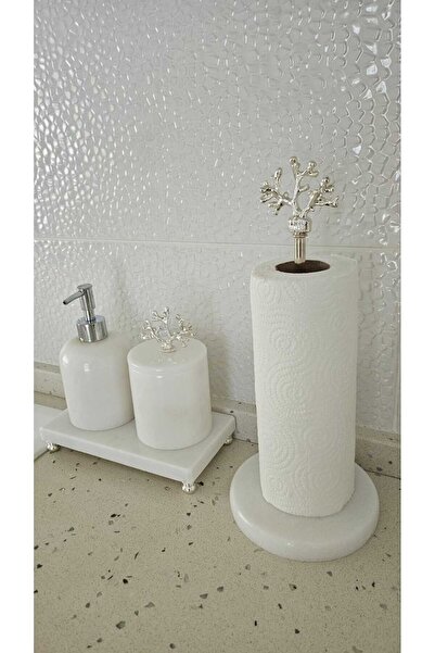 TROYA 4-Piece Marble Bathroom Kitchen Set