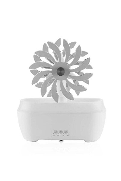 Promass 2024 Newest 300ml Windmill Rotating Raindrop Essential Oil Aroma Diffuser with 7 Color LED M