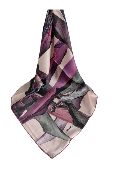 Aker Silk Crepe Satin Scarf Best of Series 6812701-395