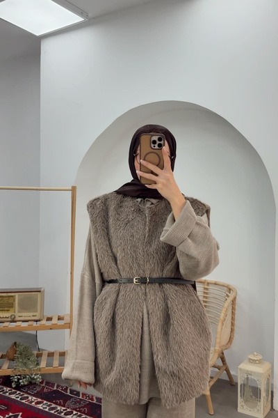 Kübra Aydıns Elvis Yelek-Kahve