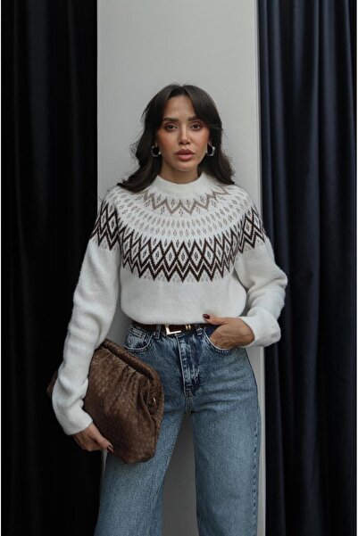 Havoş Екрю Яка Скандинавський візерунок Казак