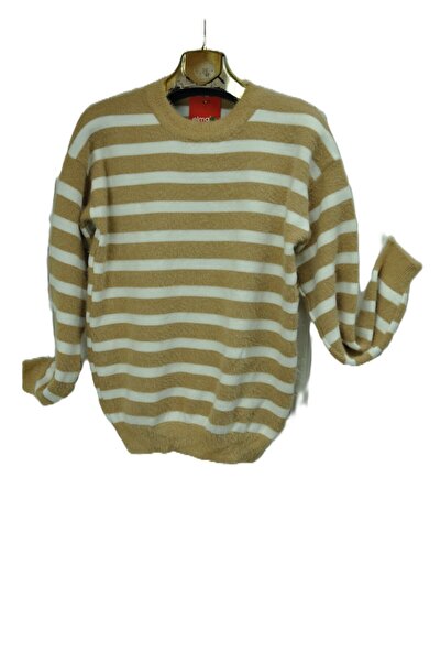 elma abone New Season Women's Beard-Striped Knitting Blouse