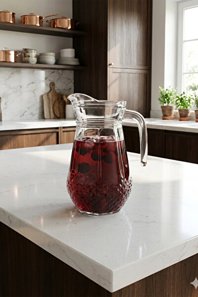 Home Clarion Kristal Desenli Cam Sürahi 1,8 Litre Şeffaf