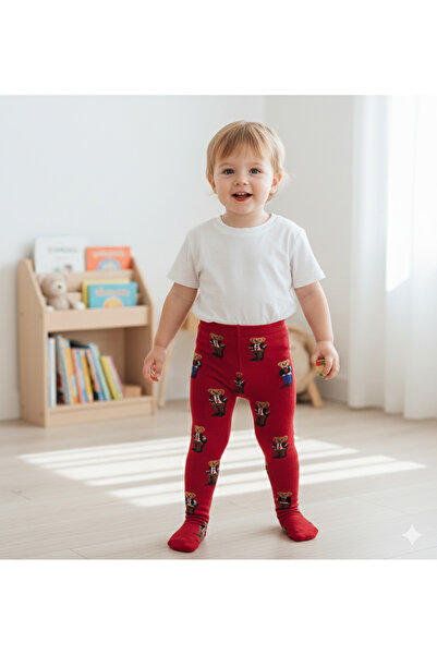 Minia Ayıcık Desenli Kışlık Yumuşak Kilotlu Çorap