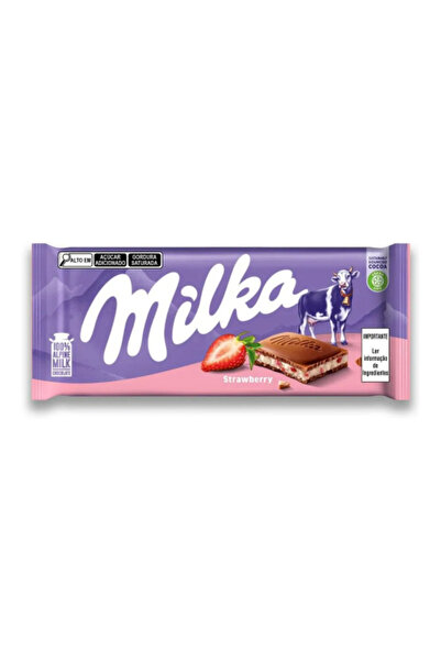 Milka Chocolate Filled with Strawberry 100g