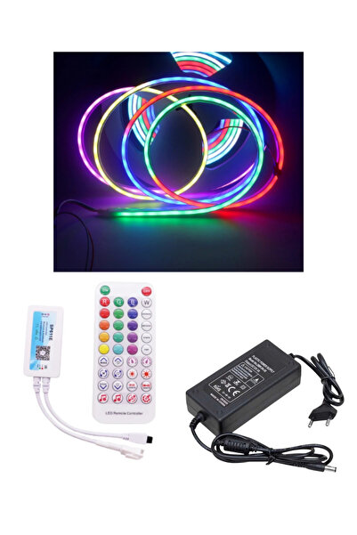 POWERR LED AYDINLATMA 5 Metre 12 Volt 6x12 mm 120 Ledli Argb Pixel Neon SP611...