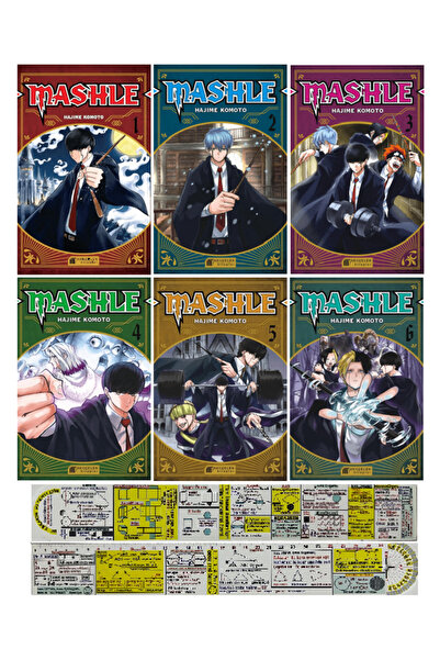 Akıl Çelen Kitaplar Mashle 1-2-3-4-5-6. Ciltler Manga Seti + Özel Cetvel