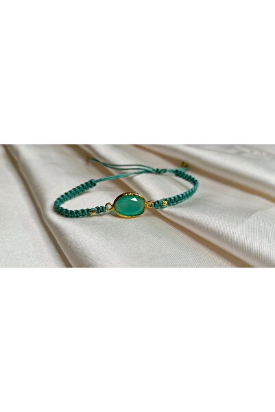 Poyi Aksesuar سوار من الحجر الطبيعي الأخضر