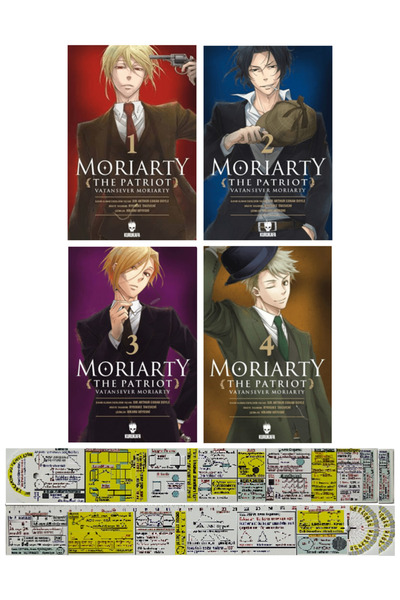 Kurukafa Yayınevi Moriarty the Patriot 1-2-3-4. Ciltler Manga Seti + Özel Cetvel