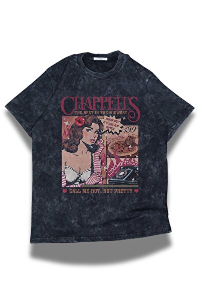 Fuddy Moda تي شيرت قابل للغسل للجنسين مكتوب عليه Call Me Hot, Not Pretty، تي شيرت قصة فضفاضة Chappell Roan ذو طابع ريترو