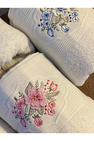 BURYAHOME 3D NAKIŞLI 50x90 2’li EL YÜZ HAVLUSU