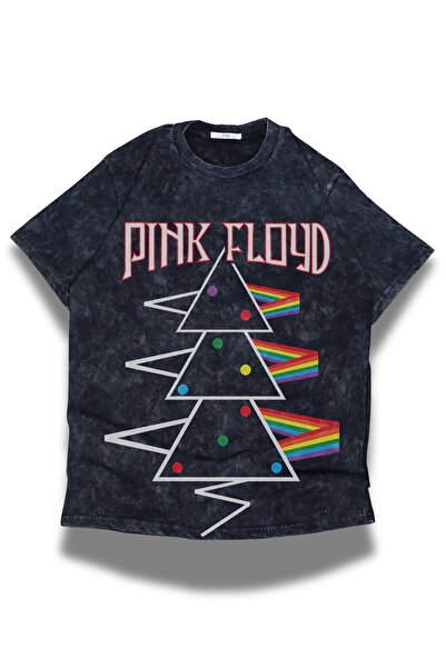 Fuddy Moda Unisex Mega Pink Floyd Printed Washable T-Shirt, Oversized Rock Band Themed Retro Tee Shirt